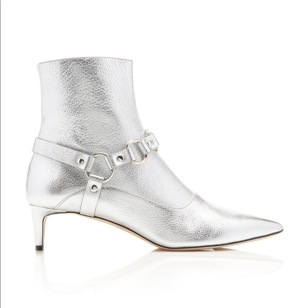 Altuzarra davidson kitten heel bootie in silver